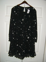 Victoria&#39;s Secret Gabes Women&#39;s Sz XS/TP Black Stardust Sheer Dress (NEW) - £23.42 GBP