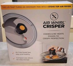 Air Whirl Crisper Lid Stainless Steel And Tempered Glass~New~Fryer~compact - £14.16 GBP