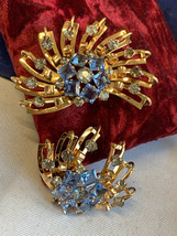 Vtg Marks &amp; Spencers Gold Filled Brooch Lot Fashion Jewelry Art Deco Rhi... - £55.35 GBP