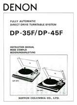 Denon DP-45F Turntable Owners Manual - £17.12 GBP