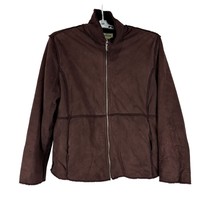 Fitz-Wright Women&#39;s Brown Faux Suede Coat Size XL - £22.14 GBP