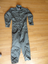 USAF MILITARY FLYERS NOMEX GREEN COVERALLS FLIGHT SUIT SIZE 40R 8415-01-... - $42.29