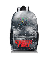 WM Stranger Things Backpack Daypack Schoolbag Black Starry Sky Letters - $23.99