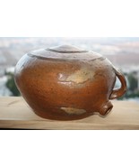 Antique Pottery Terracotta Vessel Jar Flask Unusual Gorgeous Ancient Hea... - $649.89 CAD
