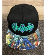 Joker HAHAHA Batman Hat DC Comics Black Adjustable Strapback Flat Brim Cap - £12.27 GBP