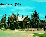 Garden Of Eden Bas-Côté Attraction Lucas Kansas Ks Unp Chrome Carte Post... - $4.04