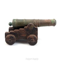 Vintage Brass Cast Iron Miniature USS Constitution Cannon Trinket Replica - £14.79 GBP