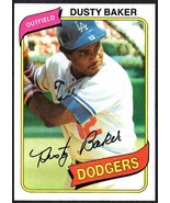 Los Angeles Dodgers Dusty Baker 1980 Topps Baseball Card # 255 nr mt - £0.59 GBP