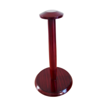 Antique Wooden Helmet Stand Red Burn Display Stand for Medieval Helmets Stand - £20.28 GBP