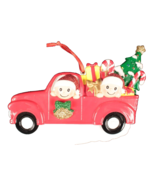 Christmas Personalized Tree Ornament Couple In Car 5 Inches Diameter - $15.88