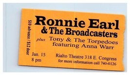 Ronnie Conte The Broadcasters Ticket Stub Gennaio 15 Tucson Arizona - £32.46 GBP