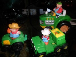 FP Little People Green Tractor+ John Deere Gator,+Midwood brand tractor 4 figure - £11.16 GBP