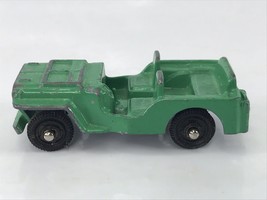 Marx Diecast Green Jeep Toy Car Made In Hong Kong VTG 2 1/8&quot; - $7.79