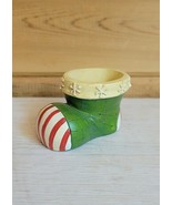 Christmas Stocking Tea Light Candle Holder Green - $27.34 CAD
