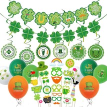 St Patrick&#39;S Day Decorations Party Favor Supplies Kit - Lucky Green Clover NEW - £14.18 GBP