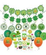 St Patrick&#39;S Day Decorations Party Favor Supplies Kit - Lucky Green Clov... - $17.74