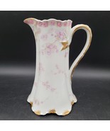 Large Antique c.1910 Haviland Limoges France Floral Water Pitcher Schlei... - £48.18 GBP