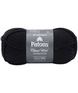 Spinrite Patons Classic Wool Yarn Black 1 Pack of 12 Skein - $145.49