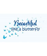 Picniva Blue 22&quot; Wide Beautiful Like a Butterfly with Butterflies Nurse... - $20.10 CAD