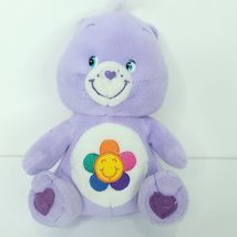 Care Bear Harmony Bear Beach Purple Plush 8” Rainbow Flower Stuffed - €13,72 EUR