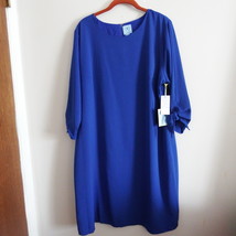 NWT CeCe Royal Blue Tie Sleeve Dress 16W - $1,492.79 MXN