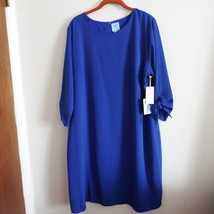 NWT CeCe Royal Blue Tie Sleeve Dress 16W - £62.14 GBP