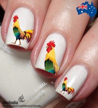 Rooster Cock Lovers Nail Art Decal Sticker Water Transfer Slider - $4.59