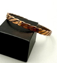 Vintage Copper Bangle Solid Twisted Rope Oval Bracelet 2.75” Dia 25.9g - $460.52 MXN