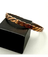 Vintage Copper Bangle Solid Twisted Rope Oval Bracelet 2.75” Dia 25.9g - $24.99
