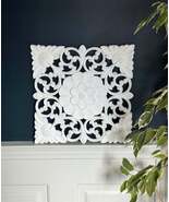Floral White Painted Carved Square - $58.84 CAD