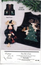 Elk&#39;s Club Elk Felt &amp; Applique Christmas Holiday Pattern Keeping You in Stitches - £6.75 GBP