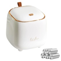 Mini Countertop Trash Can With 5 Rolls Of Trash Bags, Waste Can With Press Type  - £28.76 GBP