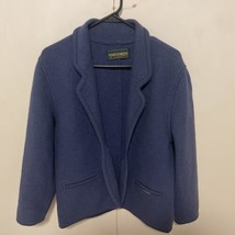 Geiger Of Austria Womens 100% Boiled Wool Blue Blazer Jacket Size 36 - $159.00