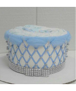Baby Blue and Silver Little Prince or Princess Baby Shower 1 Tier Diaper... - £22.06 GBP