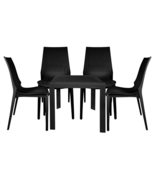 LeisureMod Kent Mid-Century Modern Weave Design 5-Piece Outdoor Dining S... - $706.36 CAD