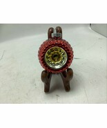 VTG Christopher Radko Shiny Brite Double Indent Bumpy Ornament Gold Red ... - €25,83 EUR