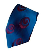Enrico Rossini Men’s Grey Red Spirals Pattern Tie Necktie ETY - £6.91 GBP