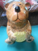 Great  Collectible TEDDY BEAR Ceramic COOKIE JAR - $27.31