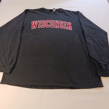 Gear For Sports Wisconsin Long Sleeve Men&#39;s Black T-Shirt Size XL - $12.46