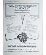 1942 CHEVROLET GENERAL MOTORS-VTG Print Ad-PRATT&amp;WHITNEY-WWII AIRPLANE E... - $13.16