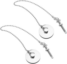 Ecsing 2Pcs Chrome Basin Sink Plug With Stay &amp; Ball Chain 1 1/2 Inch 38Mm Drain - $36.99