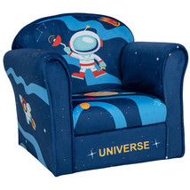 Toddler Upholstered Armchair with Solid Wooden Frame and High-density Sponge Fi - £87.82 GBP