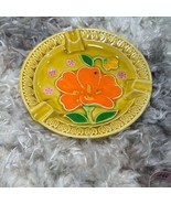 Vintage Japan Floral Ceramic Ashtray – 7″ Round, Vivid Flowers, Made in ... - $15.00