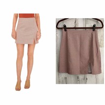 1 State Step Into Fall Mini Skirt 0 (25x16.5) Ginger Orange Plaid Side Slit - £16.27 GBP