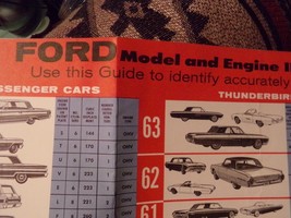 New Original Large Id Wall Chart For 55/ 60S Fords With Lots Of Info - £31.65 GBP