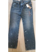 Men&#39;s Levi 511 Jeans Slim Fit Distressed Blue Warp Stretch 34 X 34 - £38.89 GBP