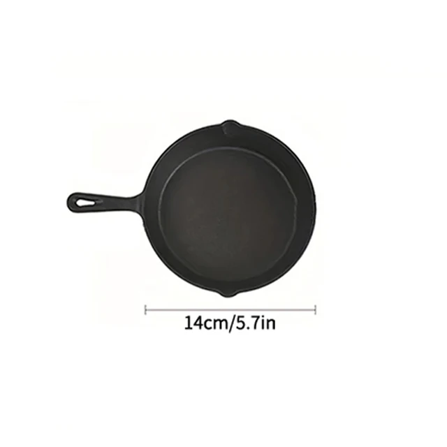 14Cm Small Frying Pan Cast Iron Skillet Pan For Food Cooking Frying Skillet - £18.82 GBP