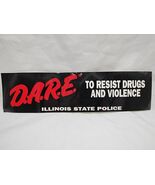 1990s D.A.R.E. To Resist Drugs And Violence Illinois State Police Bumper... - $14.56 CAD