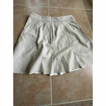 Banana Republic faux Leather cream skirt size Petite 0 - £20.27 GBP