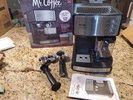 Mr. Coffee Cafe Barista Espresso Machine Single Serve 3-in-1 Black/Silver  - £70.64 GBP